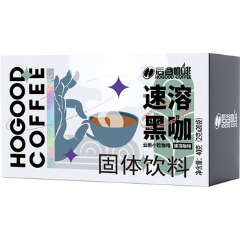 后谷 云南小粒咖啡 经典黑咖啡40g(2g*20包) 美式速溶纯咖啡豆粉