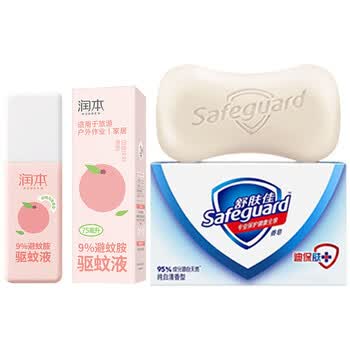 舒肤佳纯白清香 香皂100g + 9%避蚊胺驱蚊液75ml