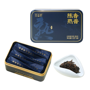 顶茶师普洱茶熟茶36g熟普散茶小罐口粮茶叶自己喝云南勐海古树茶铁盒