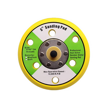 蓝凤凰  抛光盘砂纸托盘气动打磨机底盘自粘式气磨机海绵吸盘可定制 5寸125mm M8螺杆6孔【2个】