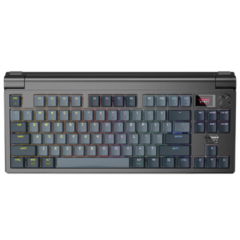 CHERRY樱桃MX8.3客制化无线机械键盘8K回报铝合金 热插拔蓝牙三模RGB无畏契约 兼容WIN/MAC 星陨灰 茶轴