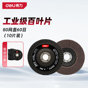 得力（deli）角磨机百叶片百叶轮打磨片瓷砖打磨片磨光片金刚石磨片80网盖10片