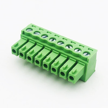 正鑫远插拔式绿色接线端子15EDGK3.81/3.5mm孔端插头铜阻燃连接器 8P 单插头;3.81（53个)