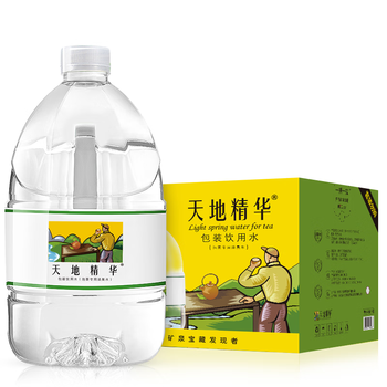 天地精华天然泉水 泡茶专用淡泉水 弱碱性水大桶装 4.5L*4桶 整箱装