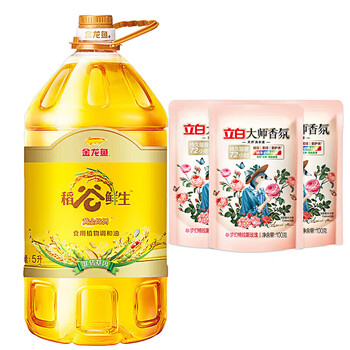 金龙鱼大师洗衣液100克*3袋+黄金比例稻谷鲜生调和油5L