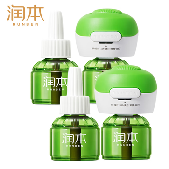 润本【婴幼儿宝宝儿童 驱蚊液】电热蚊香液2液+1器（润康家0.6%）*2盒