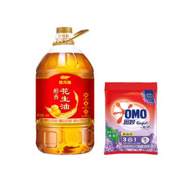 奥妙（OMO）全自动含金纺馨香精华洗衣粉3kg+金龙鱼醇香花生油4L