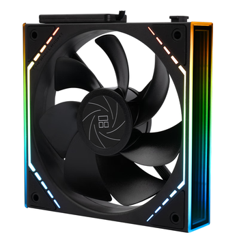 Thermalright(利民) TL-M12QR 12cm纯黑反出风无线材拼接机箱风扇 积木风扇 1500转速PWM 幻彩无限镜框