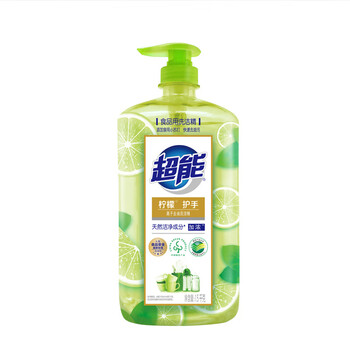 超能 离子去油洗洁精 柠檬护手 天然洁净 快速去污 1.5kg