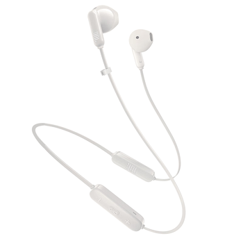 JBL TUNE 235BT 半入耳式耳机颈挂式蓝牙耳机带耳麦防水设计适用苹果小米 毕业送女友礼物 推荐 白色