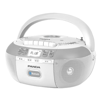 熊猫（PANDA) CD-880 蓝牙音响CD复读机DVD光盘播放机磁带机录音机U盘插卡转录 收录学习机（白色）
