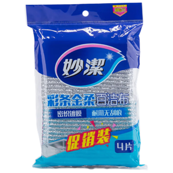 妙洁 金柔百洁布 耐用无刮痕 不伤手 弹性好 4片/包 1包装