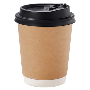 美厨（maxcook）一次性杯子咖啡杯纸杯带盖热饮杯豆浆奶茶杯280ml 25只MCPJ7329