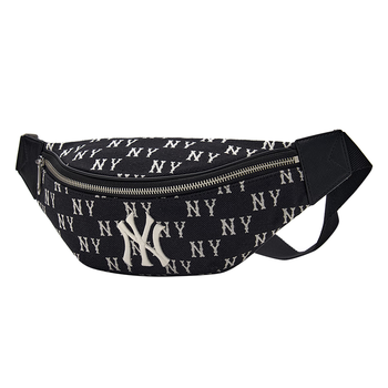 MLB包包男女老花斜挎包胸包运动腰包腋下包旅行包3AHSM014N-50BKS-F