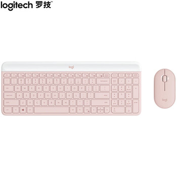 罗技（Logitech）时尚系列 MK470 键鼠套装 无线键鼠套装 超薄 全尺寸 玫瑰粉 附带无线2.4G接收器