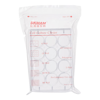 比克曼生物 细胞培养板一次性孔板无菌无酶无热原独立装透明 12孔有盖 1个