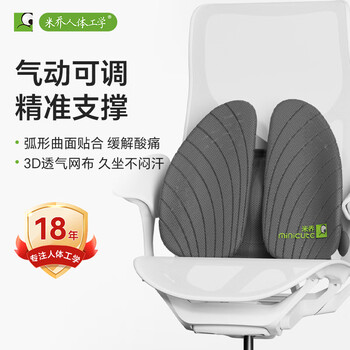 米乔（minicute）腰靠垫人体工学座椅子坐垫靠背汽车办公室学生呵护脊柱腰部椎枕托