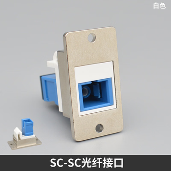 凯元达 长形USB母座插座网络长方型RJ45光纤TypeC对接头模块磨砂银SC光纤【白色模块】（5个）