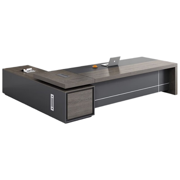 兰冉 办公家具老板桌办公桌大班台主管桌经理桌总裁桌2.0*0.8米含侧柜