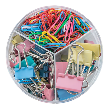 晨光（M&G）3合一办公用品组合套装 (19mm长尾夹24枚 25mm长尾夹12枚 回形针200枚)/盒 ABS92893开学必备