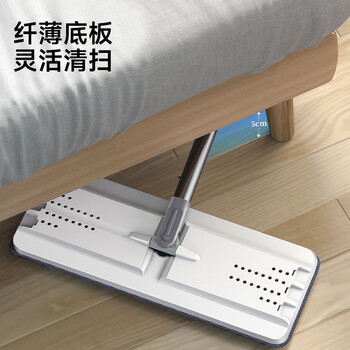 五月花平板拖把33CM杆长127CM2配布刮刮桶免手洗家用懒人吸水墩布拖地 五月花平板拖把33CM杆长127CM2配布刮刮桶免手洗家用懒人吸水墩布拖地