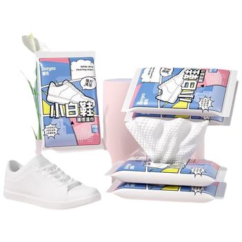 DEEYEO擦鞋湿巾洗鞋神器小白鞋去渍清洁一次性运动鞋护理12抽*10包