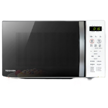 东芝（TOSHIBA）微波炉烤箱一体机 光波家用微波炉mini小型平板式易清洁功能小型烧烤智能解冻18L ER-R200ACNW