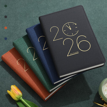 法拉蒙 2026年日程本365天计划表每日工作计划本一天一页时间管理效率手册自律打卡本日记本定制 黑色