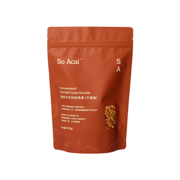 SO ACAI不甜版海盐可可烘焙燕麦片酸奶碗坚果零食谷物早餐300g格兰诺拉