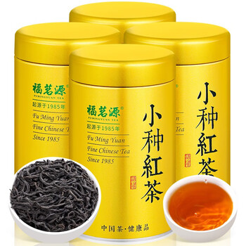 福茗源小种红茶正山 花香型2025新茶500g(125g*4罐)茶叶礼盒茶叶自己喝