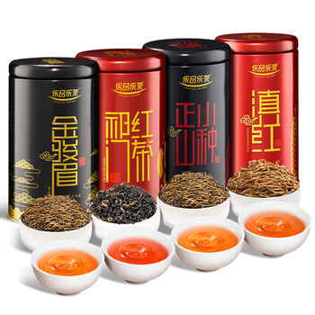 乐品乐茶特级金骏眉红茶2025新茶滇红正山小种祁门红茶礼盒装500g送长辈