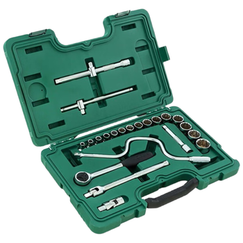 世达（SATA）22件12.5MM系列英制套筒组套   09088