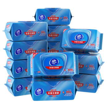 维达（Vinda）杀菌湿巾 80片*12包 杀菌率99.9%加厚升级湿巾大包卫生湿巾湿纸巾