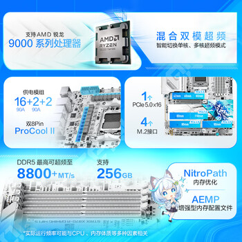 ROG STRIX X870-A GAMING WIFI S吹雪主板 支持CPU 9900X3D/9950X3D/9800X3D (AMD X870/socket AM5)  ROG STRIX X870-A GAMING WIFI S吹雪主板 支持CPU 9900X3D/9950X3D/9800X3D (AMD X870/socket AM5)