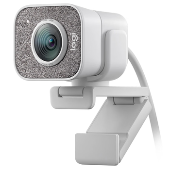罗技（Logitech）StreamCam 企业级高清直播摄像头 家用摄像头电脑摄像头 网课教学 面部追踪 1080p 即插即用 白色