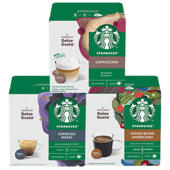 星巴克多趣酷思咖啡胶囊 多口味3盒36颗装【随机发货】