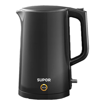 苏泊尔（SUPOR）彩钢双层防烫一键保温无缝内胆304食品级不锈钢1.7L电热壶烧水壶SW-17S15A（含茶垢剂一盒单发）