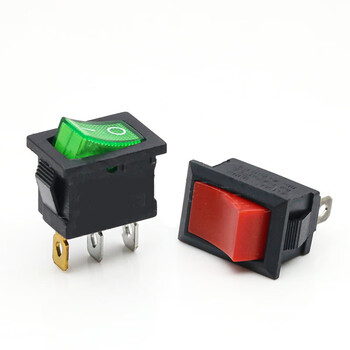 瀚时恒业 KCD1船型翘板开关 15*21电热超锅饮水机电子称 船形按键电源开关 15X21 2脚2档 红色 斜面 无字（200个）