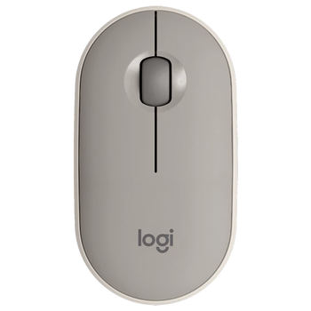罗技（Logitech）PEBBLE 企业级无线蓝牙鼠标 轻音鼠标 办公鹅卵石造型 轻薄便携 时尚小巧  烟云灰【团单优惠】