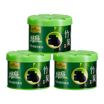 绿岛竹炭固体香薰88g*3盒 空气清新剂香氛膏除祛甲醛异臭味清香芳香剂
