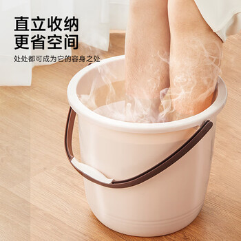 五月花洗衣泡脚洗澡桶 16L耐用加厚清洁塑料手提水桶多用桶带盆水桶  五月花洗衣泡脚洗澡桶 16L耐用加厚清洁塑料手提水桶多用桶带盆水桶