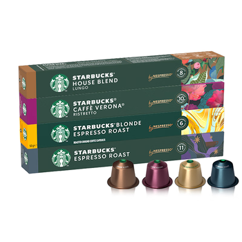 星巴克（Starbucks）胶囊咖啡多口味爆款40颗含特选综合+佛罗娜+意式浓缩+轻度各10颗