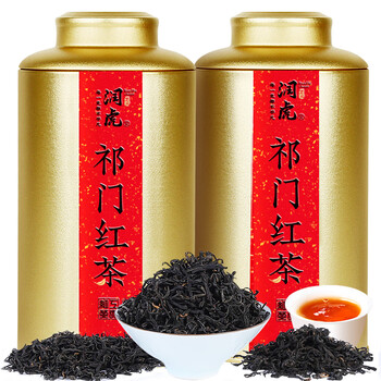润虎红茶聚茶系列安徽祁门红茶500g(250g*2罐)工夫红茶新茶罐装自己喝