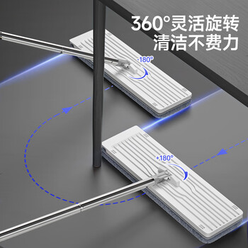 五月花平板拖把33CM*1配布杆长124CM刮刮桶家用一拖净免手洗2025神器 五月花平板拖把33CM*1配布杆长124CM刮刮桶家用一拖净免手洗2025神器