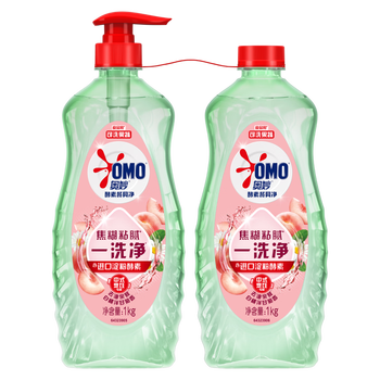 奥妙（OMO）【员工福利包邮】酵素餐具净 白桃洋甘菊香型1kg*2瓶