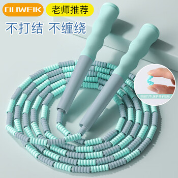 杜威克竹节跳绳小学生儿童幼儿园初学专用考试竞速运动健身专业绳