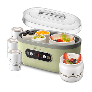 小熊（Bear）酸奶机 家用全自动大容量分杯米酒机酸奶发酵菌纳豆泡菜机SNJ-C10P2（浅绿）