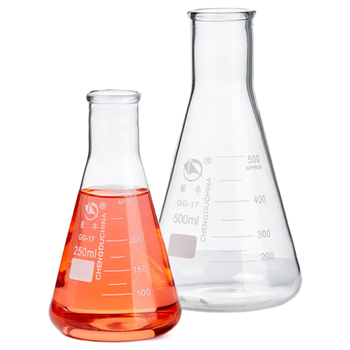 蜀牛玻璃锥形瓶实验室三角烧瓶加厚高硼硅广口化学三角瓶 （直口/小口）250mL1个