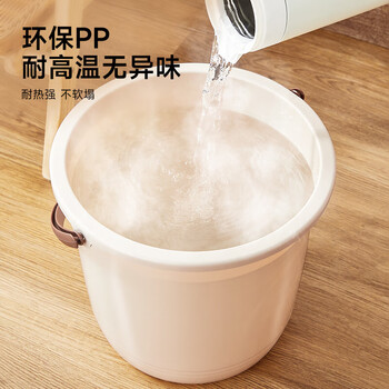 五月花洗衣泡脚洗澡桶 16L耐用加厚清洁塑料手提水桶多用桶带盆水桶  五月花洗衣泡脚洗澡桶 16L耐用加厚清洁塑料手提水桶多用桶带盆水桶