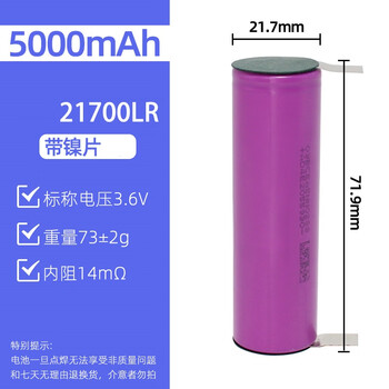 佰达特 动力21700锂电池3.7V大容量5000mAh电动车15A充电电池 21700SD-5000毫安 出镍片【10支装】